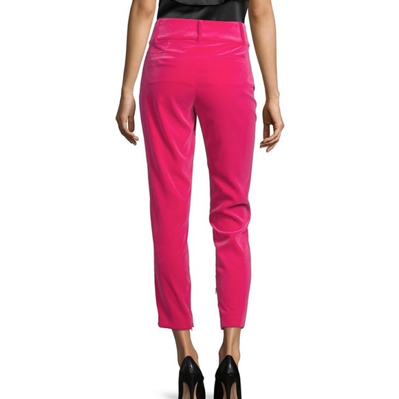 Alice & Olivia Stacey Velvet Slim Ankle Pants - Picture 5 of 16